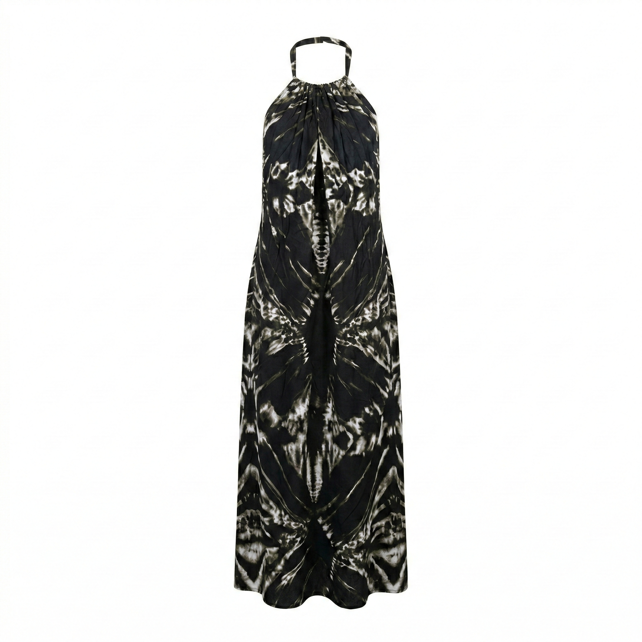 Midnight Marble Tie-Dye Maxi Backless Dera