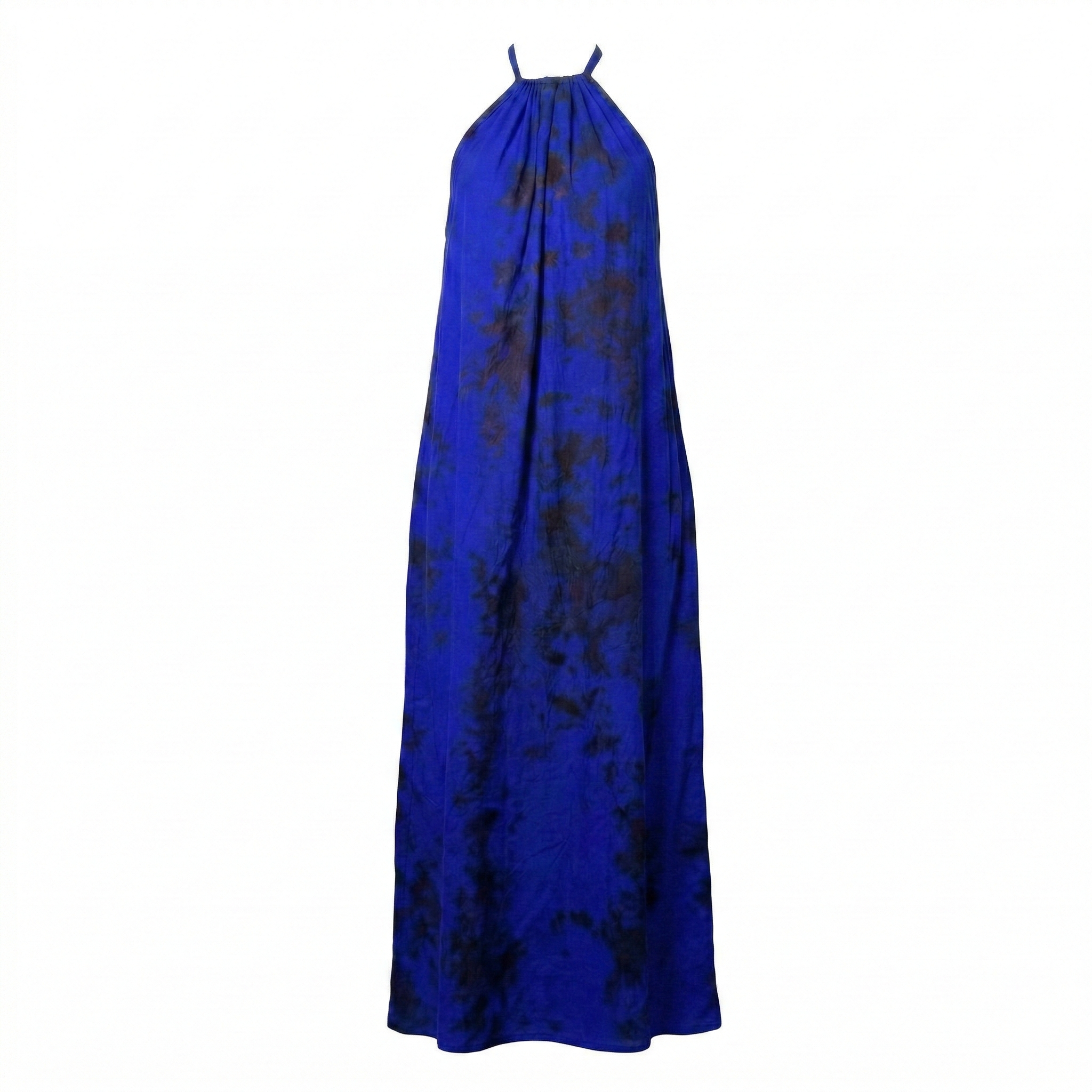 Royal Cobalt Tie-Dye Maxi Backless Dera