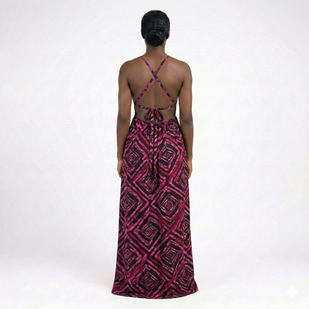 Jewel Prism Maxi Backless Dera