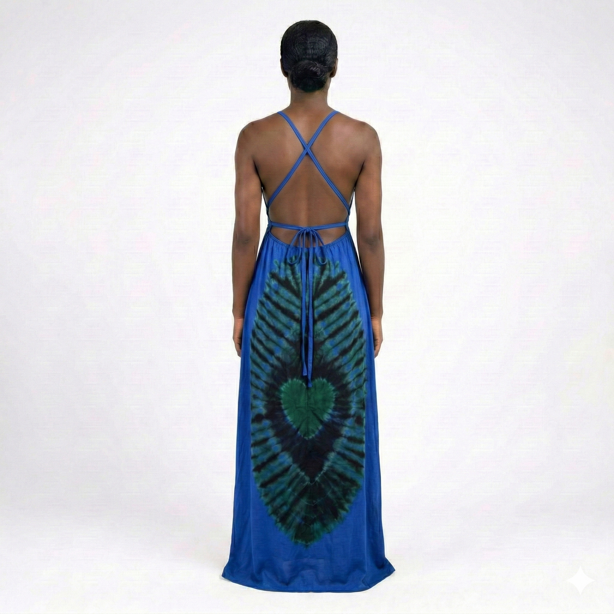 Blue Horizon Maxi Backless Dera