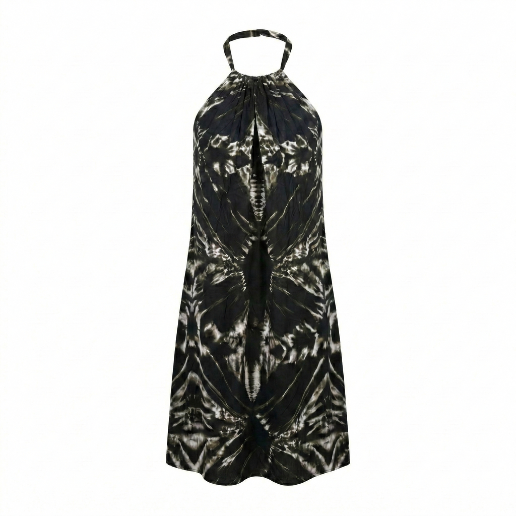 Midnight Marble Tie-Dye Mini Backless Dera