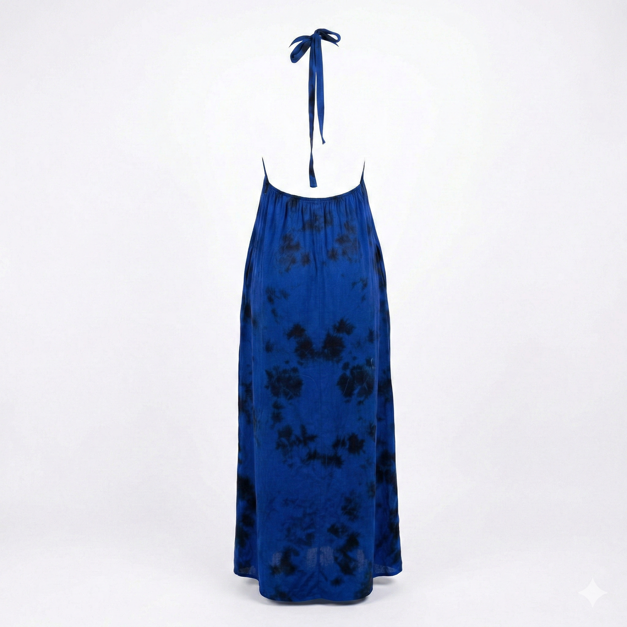 Royal Cobalt Tie-Dye Maxi Backless Dera