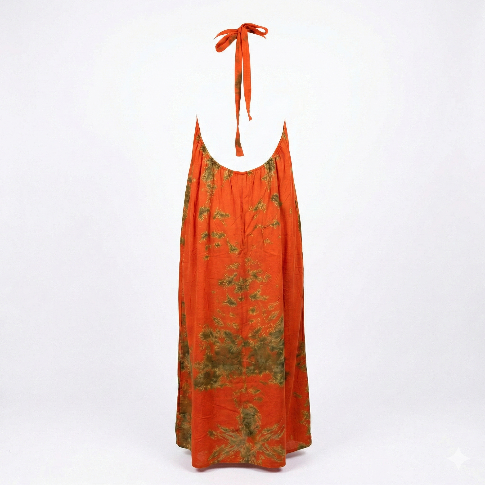 Amber Spice Tie-Dye Maxi Backless Dera