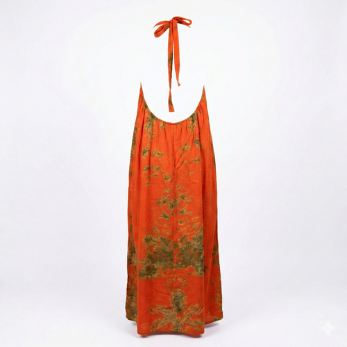 Amber Spice Tie-Dye Maxi Backless Dera