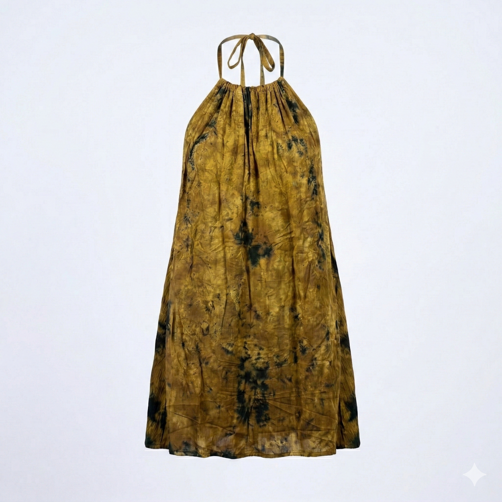 Hammered Gold Mini Backless Dera