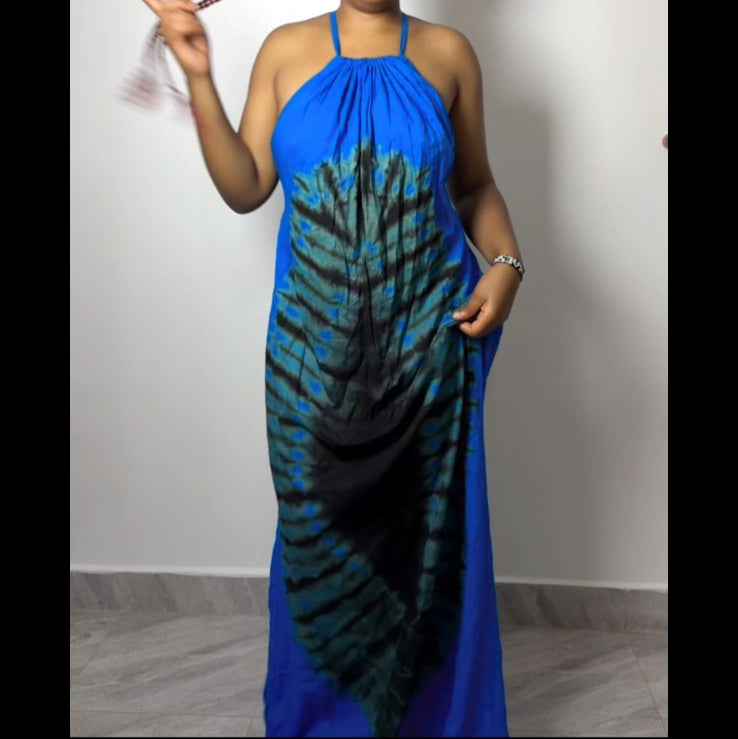 Blue Horizon Maxi Backless Dera