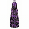 Midnight Orchid Tie-Dye Maxi Backless Dera