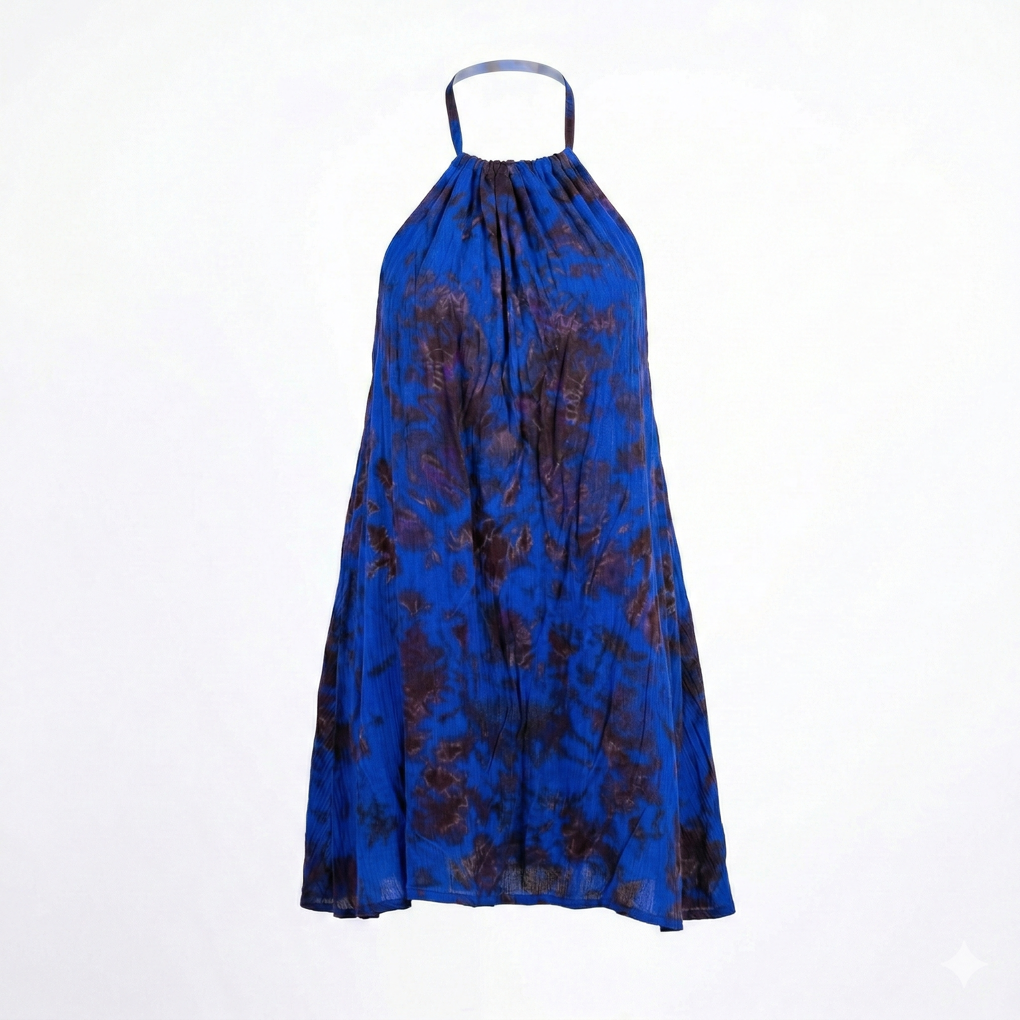 Royal Cobalt Tie-Dye Mini Backless Dera