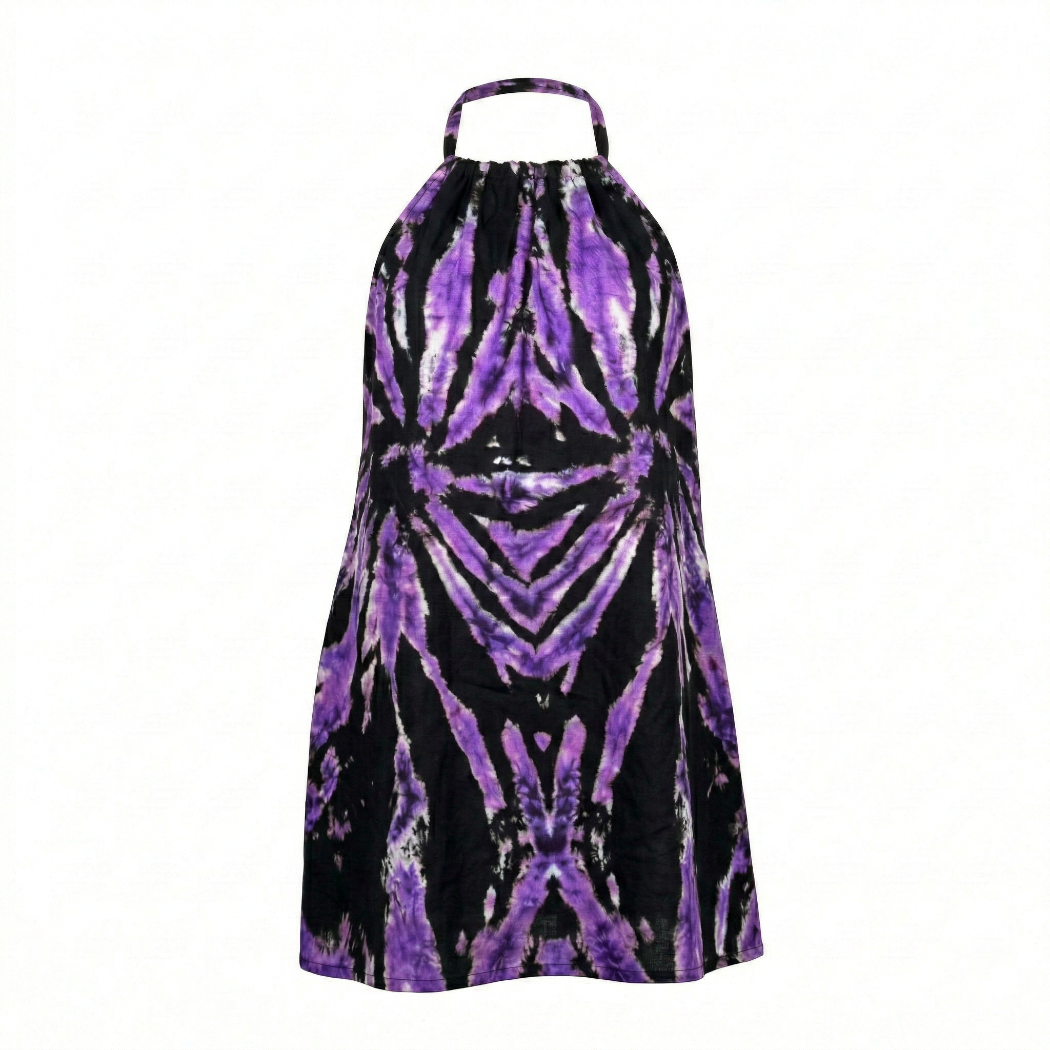 Midnight Orchid Tie-Dye Mini Backless Dera